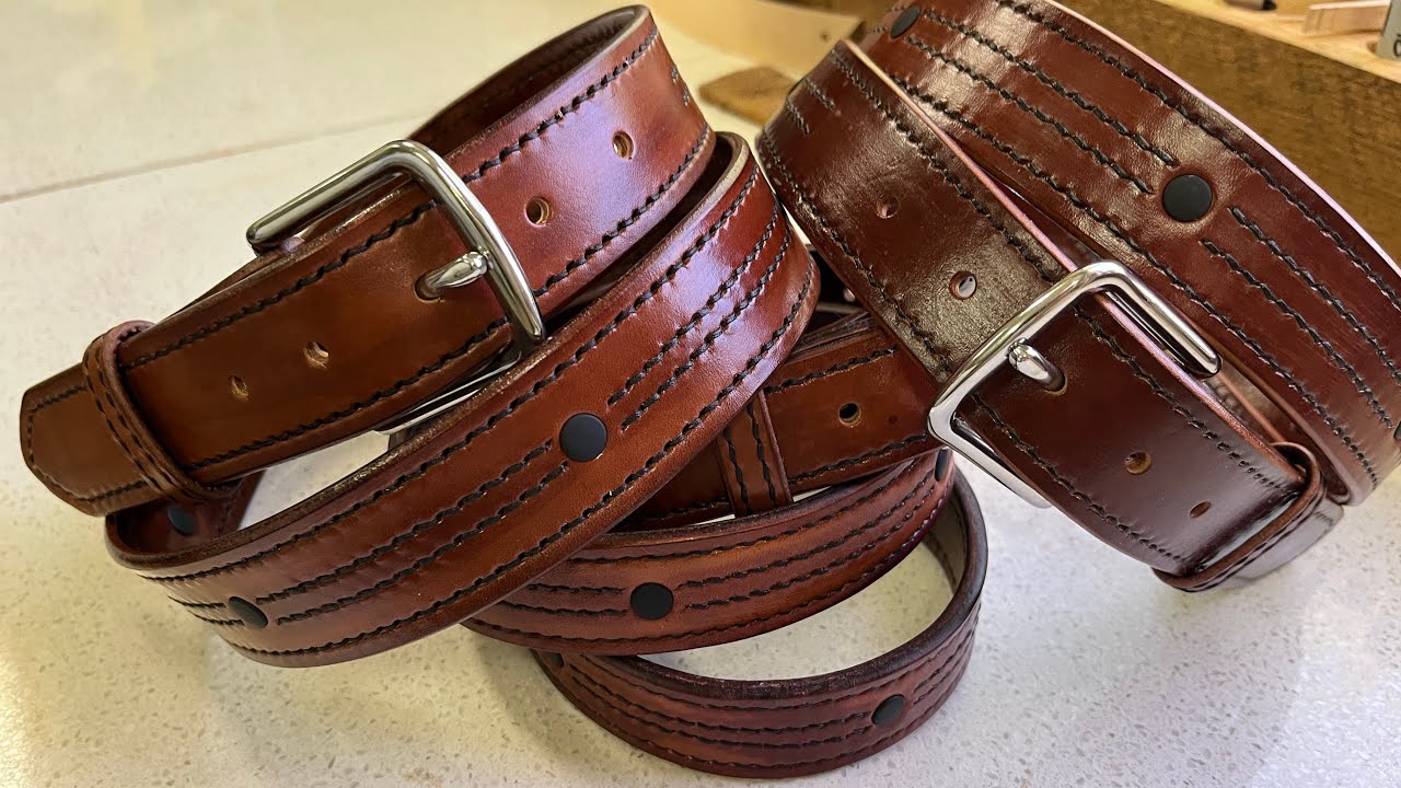 Simple Custom Leather Belt Follow Along W/Upgrade Options ... Latest Premium Leather Belts Review With YouTube Walkthrough